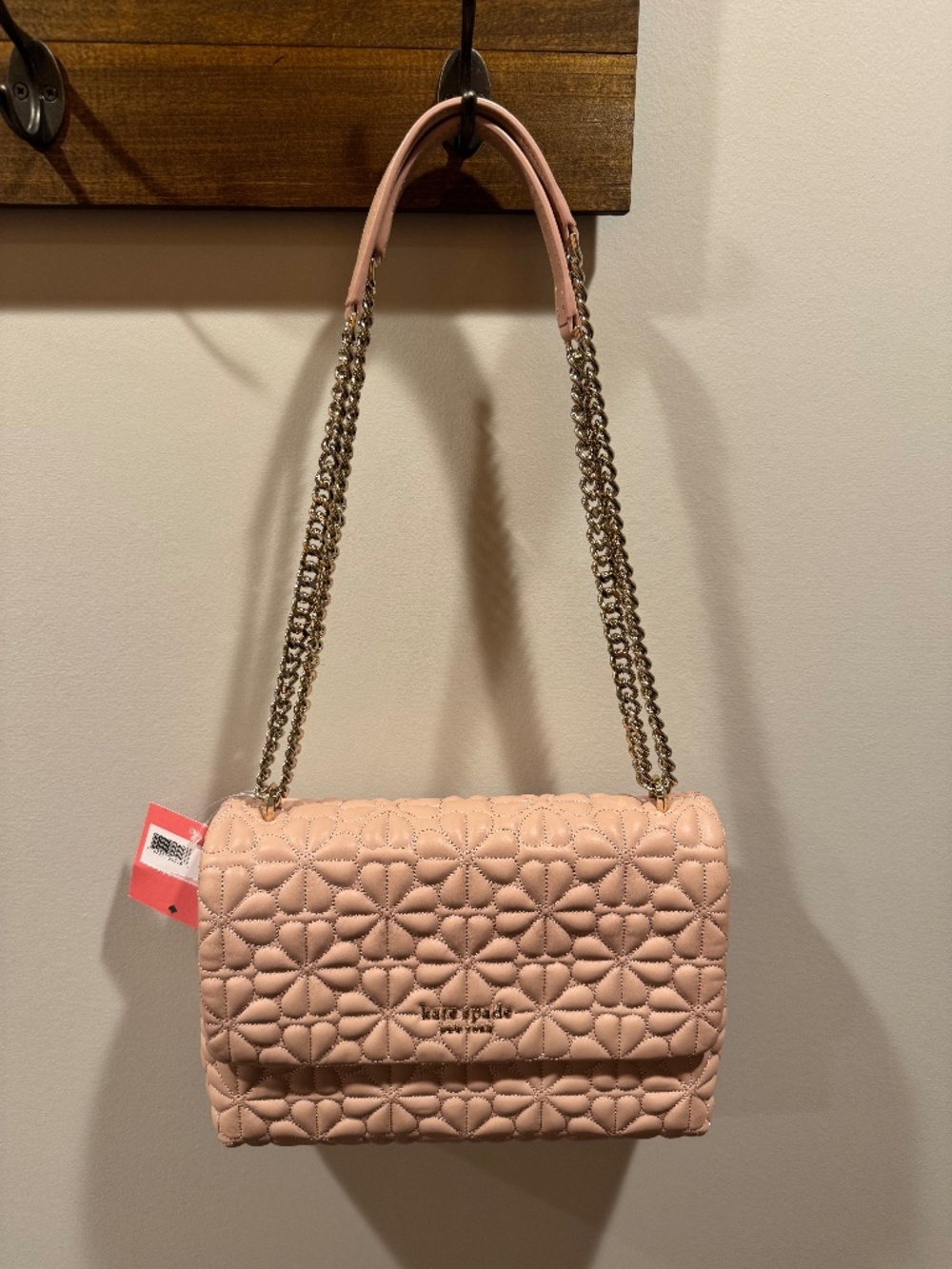 NWT - Kate Spade Bloom Large Quilted Leather Shoulder Crossbody Bag Pink